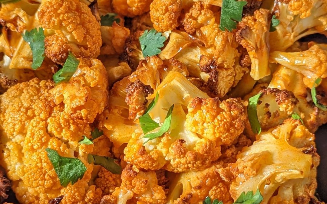 Two Ingredient Buffalo Cauliflower