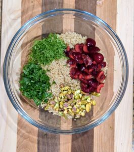 Quinoa salad ingredients