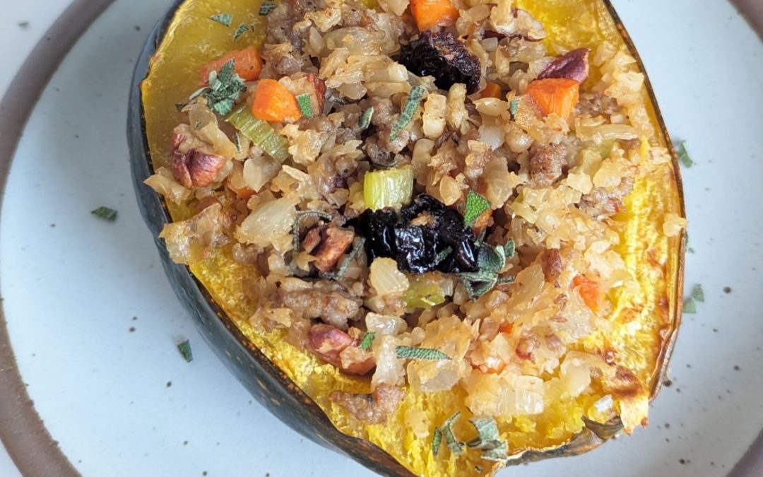 Stuffed acorn squash