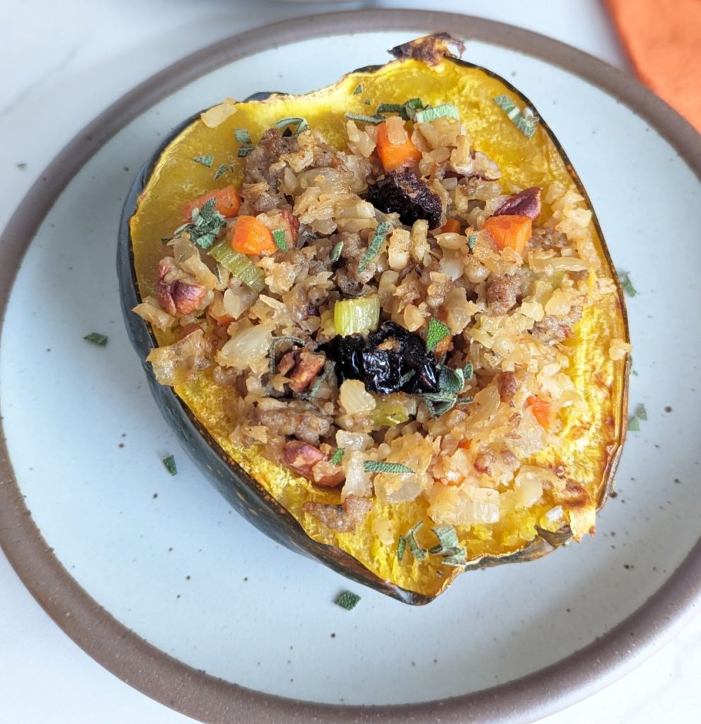 Stuffed acorn squash