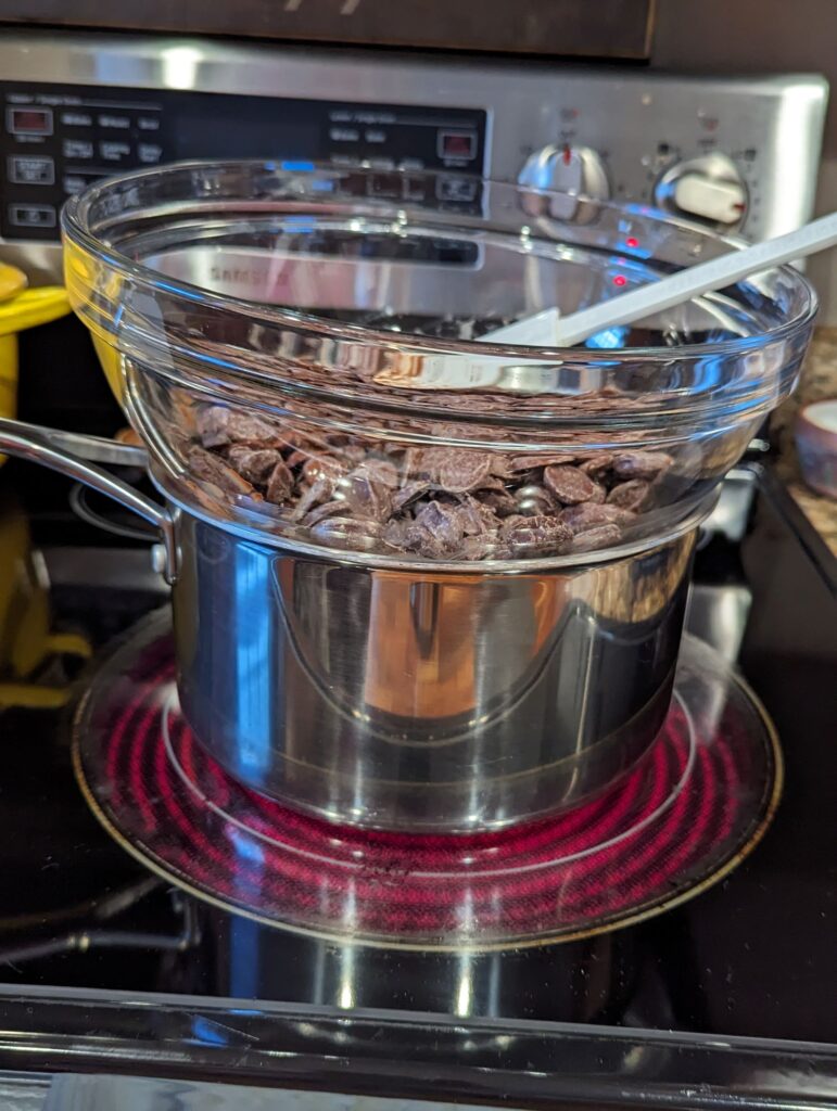 Chocolate melting in double-boiler